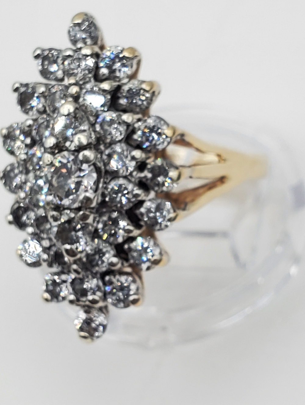 14k Solid Yellow Gold 3.60CTW Natural Diamond Vintage Ring - Picture 8 of 15